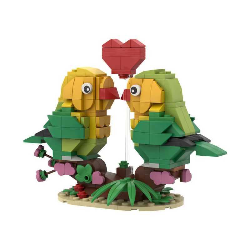 Valentines Day Gift MOC Building Blocks Ornament Love Bird Model Childrens Educational Building Blocks Toy C251104
