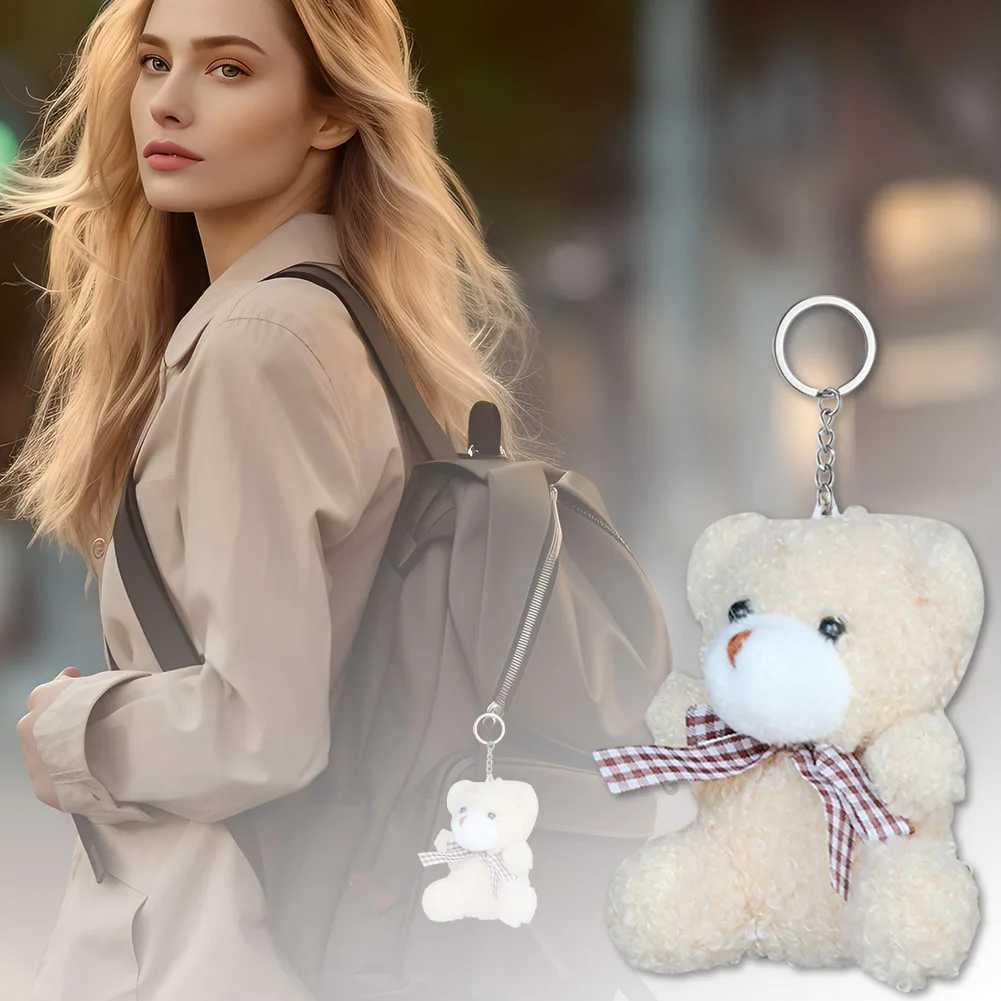 Plush Bear Dolls KeyChain Women Girls Bag Pendant Cute Car Keyring Cartoon Plush Bag Keychain Children Birthday Party Gifts C251104