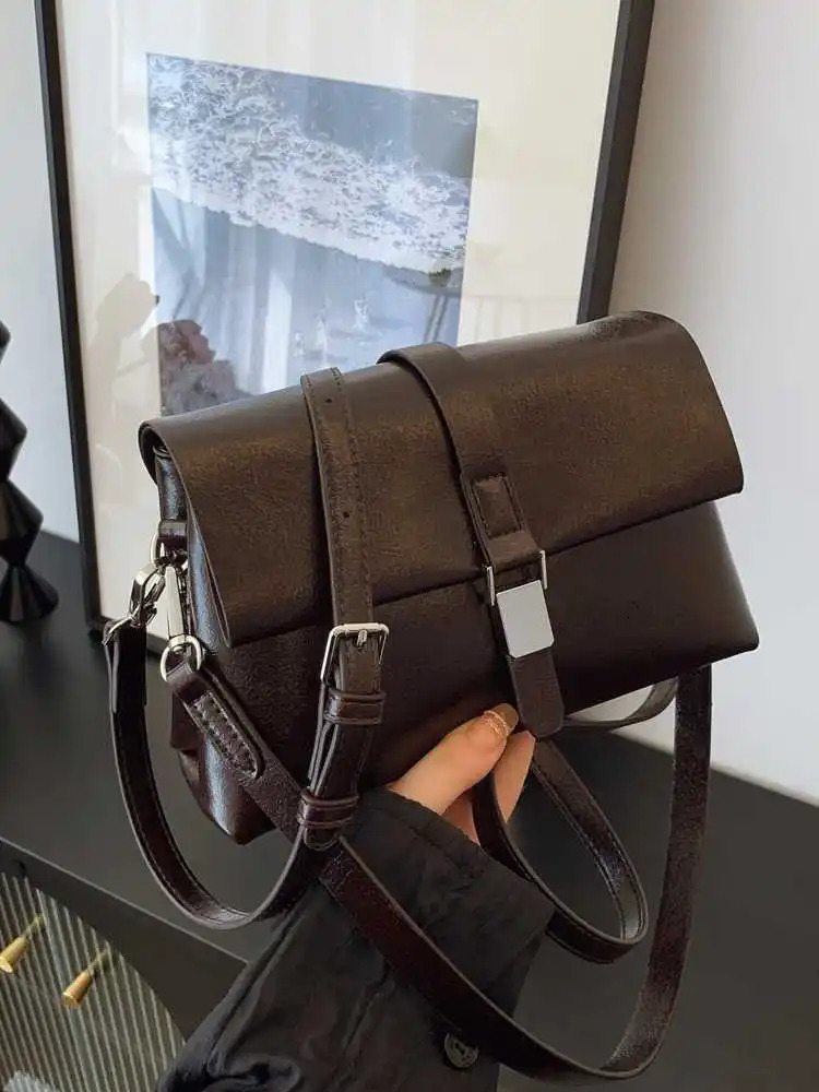 Advanced Texture Womens Bag Autumn Winter Vintage Solid Commuting One Shoulder Bags Versatile Crossbody Small Square Pack 250402