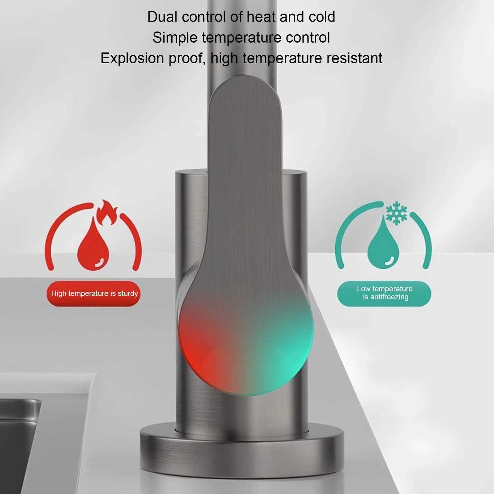 Sink Faucet Kitchen Sink Faucet Sink Faucet Rotatable 3 Function Sprayer Single Handle Hot Cold Water Kitchen Faucet for He Y251104