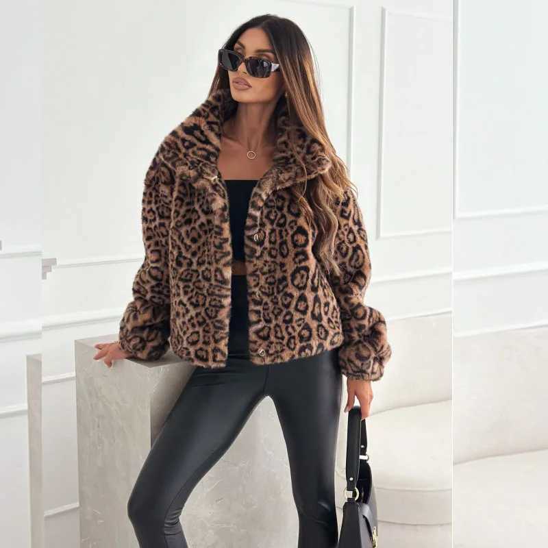 Casual Loose Outerwear Autumn Winter Woman Tops New Fashion Leopard Printing Women Coats Jackets Cardigan Clothes J251103