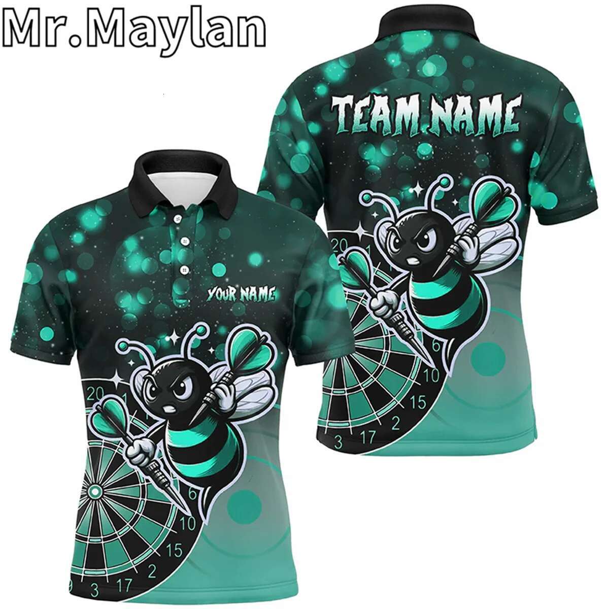 3D Funny Personalized Pink Flamingo Custom Polo Shirt Women Team Jerseys Outfits Gifts For Darts Lovers