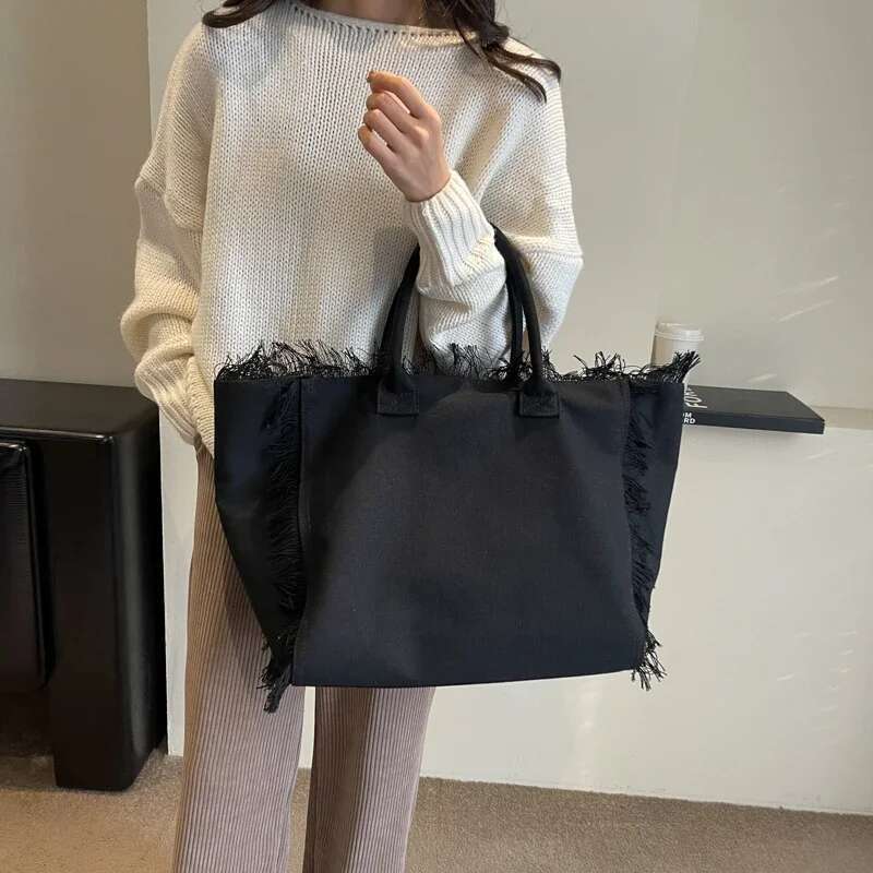 High Quality Canvas Shoulder Bags 2025 New Large Capacity Casual Versatile Bolso De Mujerdesign Youth Women's Handbag