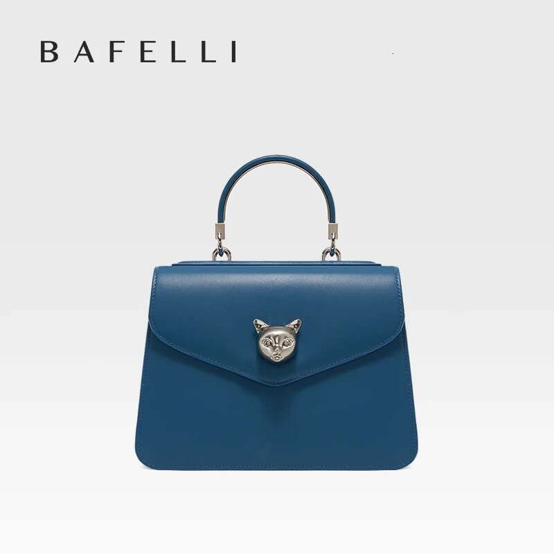 2024 BAFELLI CAT Women's NEW FASHION HANDBAG LADY STYLISH BUSINESS FEMALE LEATHER BRAND CASUAL SHOULDER PURSE
