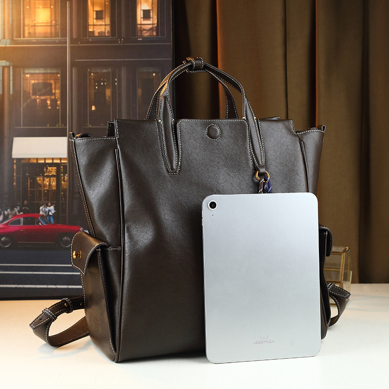 Large Capacity Computer Bag, Versatile, High-End Fashion, Hand-Held Backpack, Tote, College Style Commuting Bag