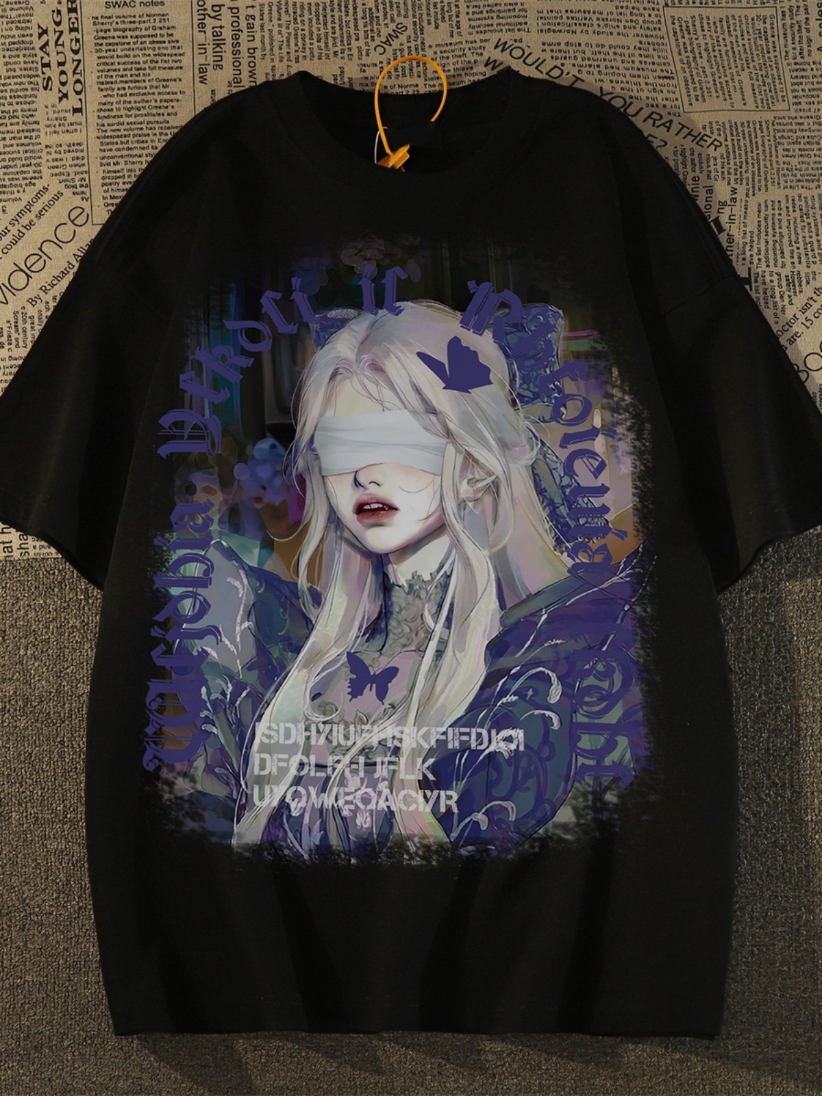 Fat MM character plus size short sleeved T-shirt for women and men, summer American high street fashion brand versatile 2-300 pounds top