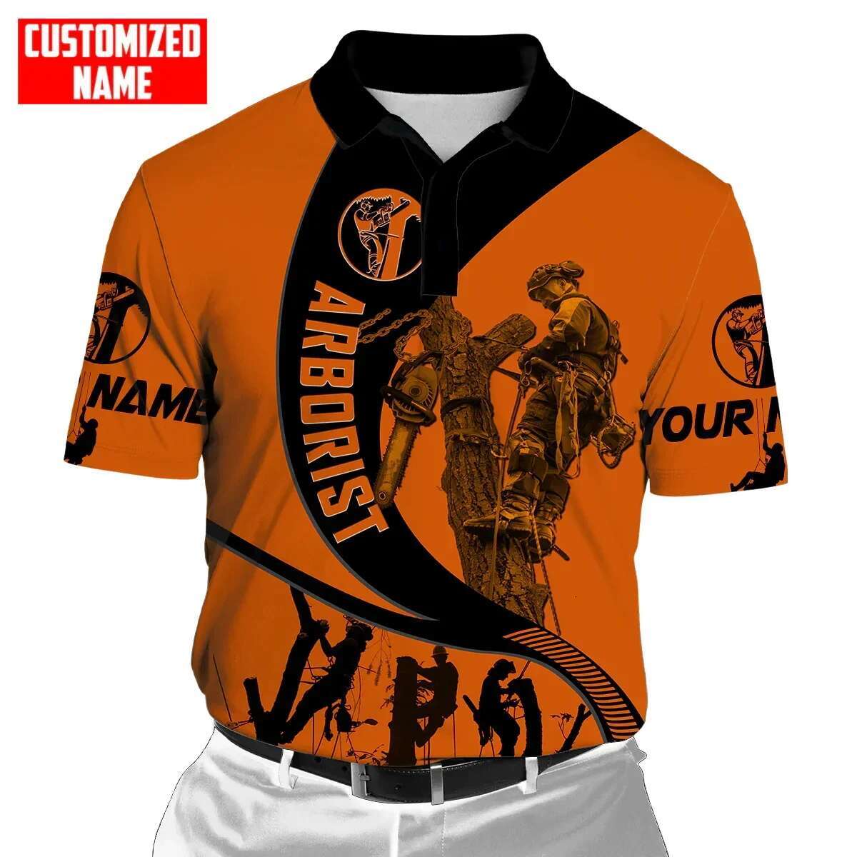 Customized name 3D All Over Printed Fashion Polo Shirt Men Women Short Sleeve Summer T-shirt Gift For Arborist POP04