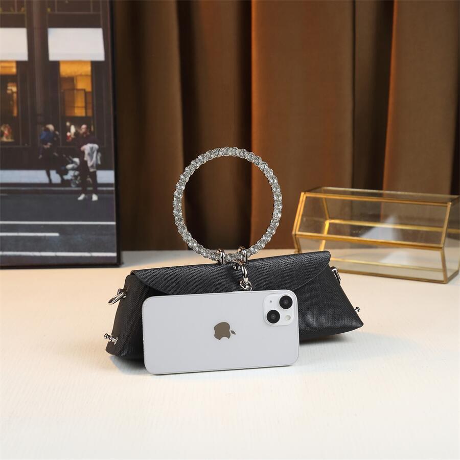 Ladies' Banquet Bag, Rhinestone 2024, Guangzhou Designer Wallet, Circular Handbag, Single Shoulder Crossbody Bag