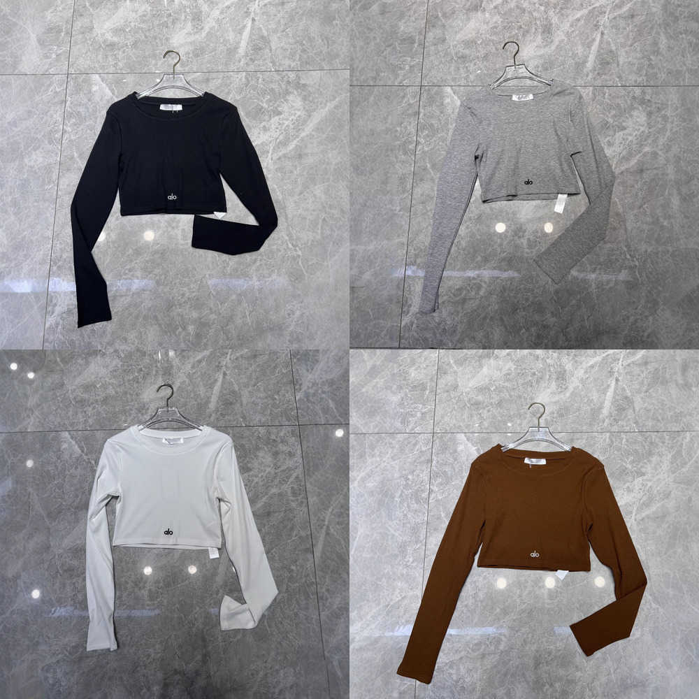 25 Early Spring Umbilical Fitness T-shirt Womens Short Tight Yoga Clothes Long Sleeve Top Undercover Women Y250403FRFX