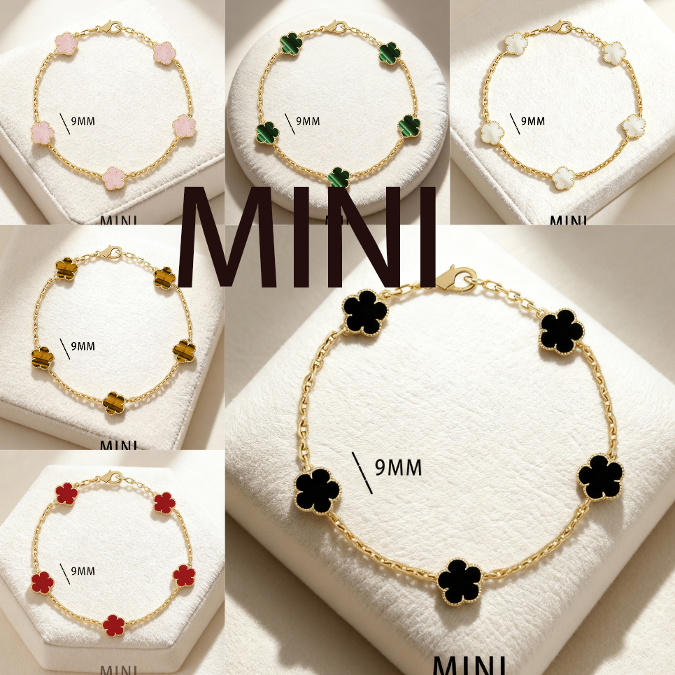 silver bracelet jewlery designer for women clover bracelet 925 sterling silver 9mm mini clover bracelet steel jewelry key charms men jewelry bracelet mens gift have