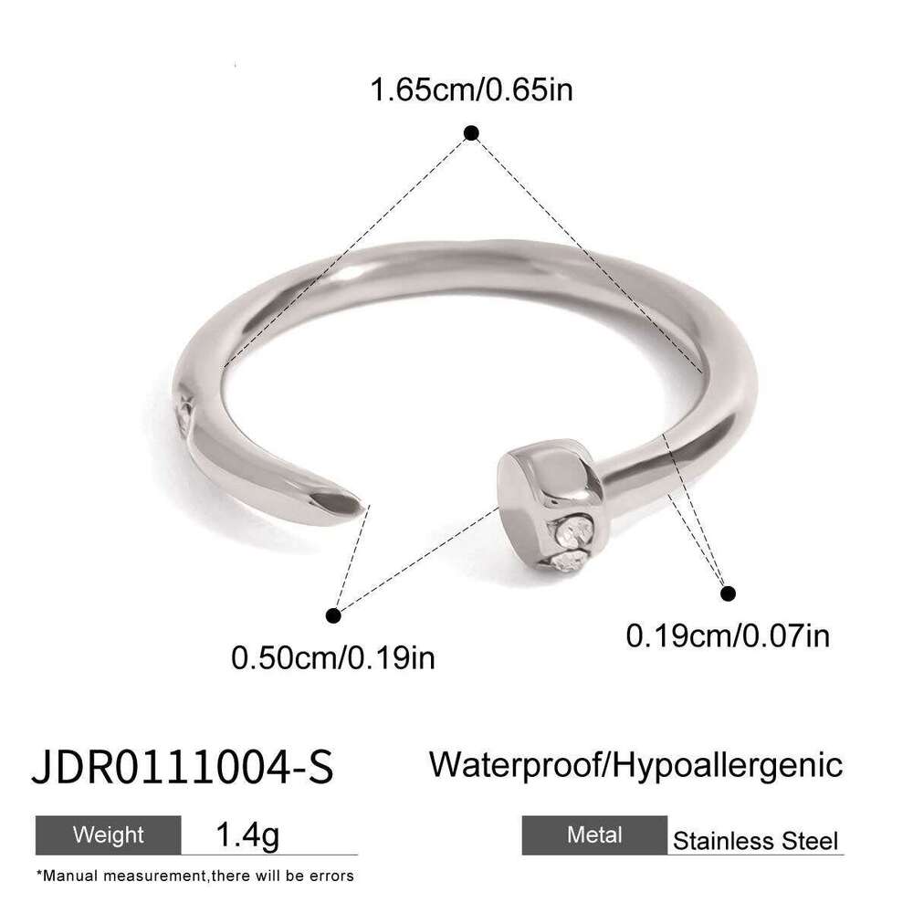Titanium Light Luxury High-end Feel Ring Non-fading Hand Rings Cross-border Stainless Steel Jewelry
