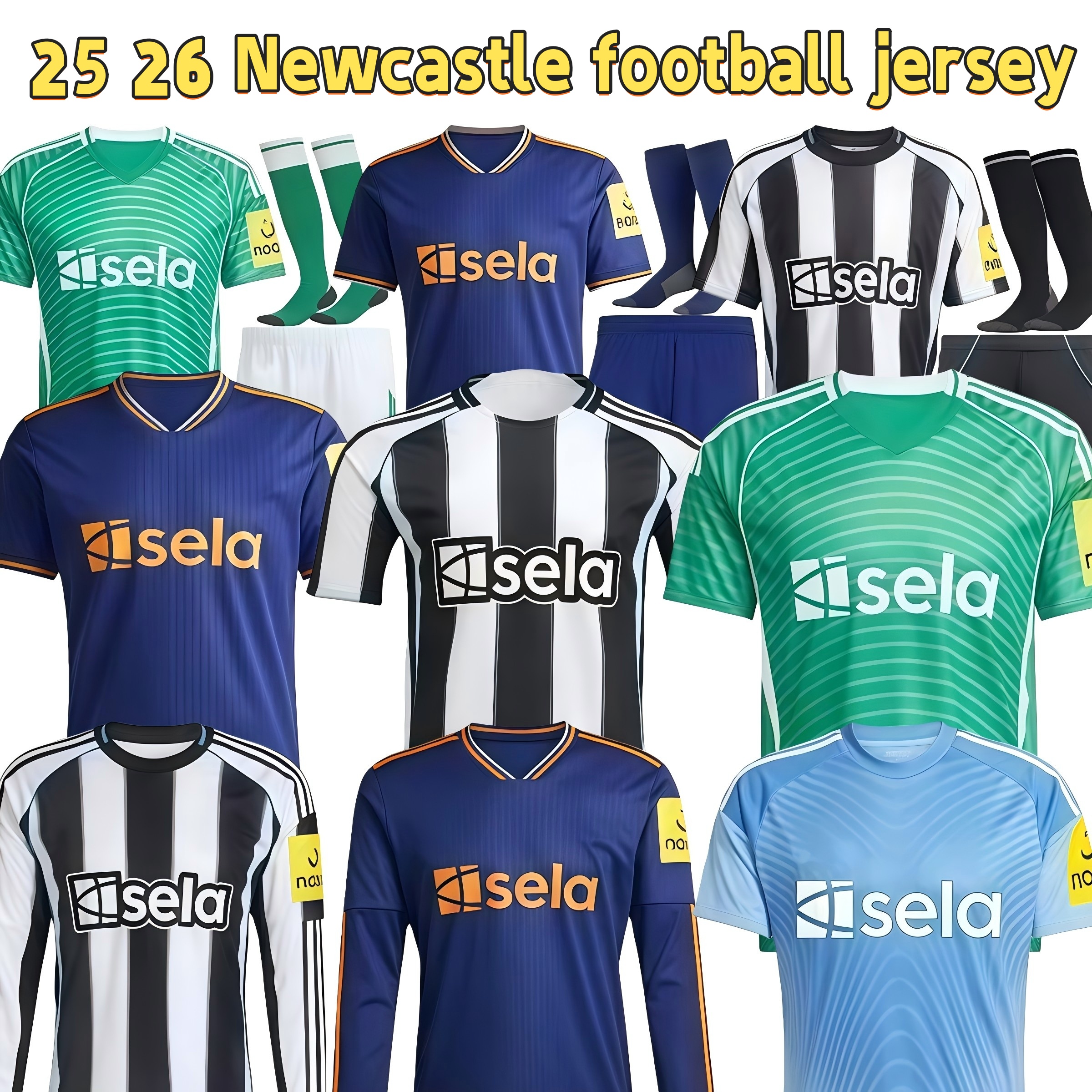 2025 2026 Newcastle football shirt Isak Guimaraes Tonali Pope Gordon Botman Home Away Soccer Jersey Barnes Trippier Murphy Miley Livramento Men kids Kit