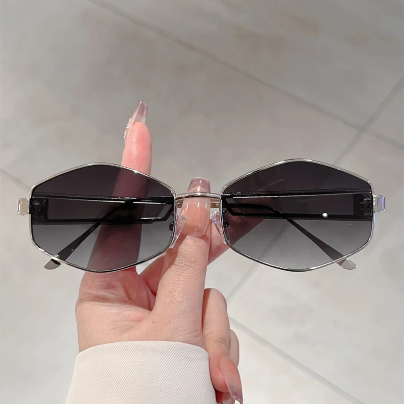 KAMMPT Vintage Polygon Rim Sunglasses for Men 2025 Outdoor Casual Shadow Women Fashion Retro n 250325