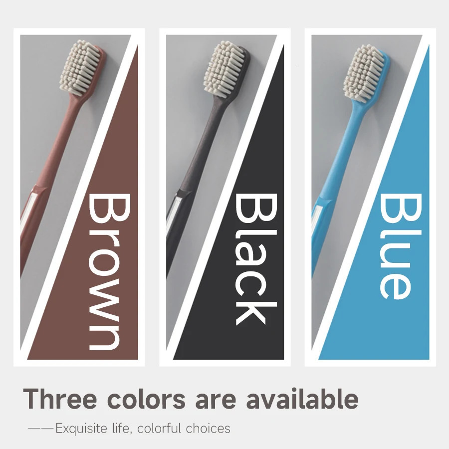 Hard bristle manual toothbrush with round bristles suitable for deep cleaning in adult homes color random 250325