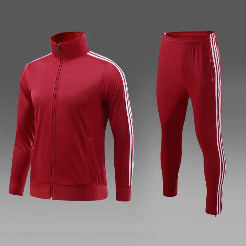 Kids and Adult Sports Tracksuit with 3 Lines Top and Down Match Color Zip Up Jacket and Pants Uniform Classic Sportswear One Set J251104