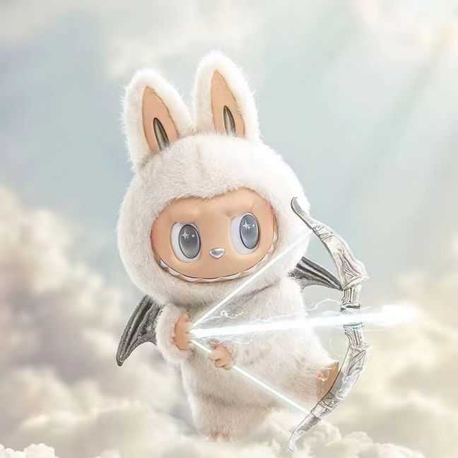 Labu Little Angel Animal Macaron Vinyl Blind Box Motherland Plush Angel Doll Handmade Color Box Animal S2543