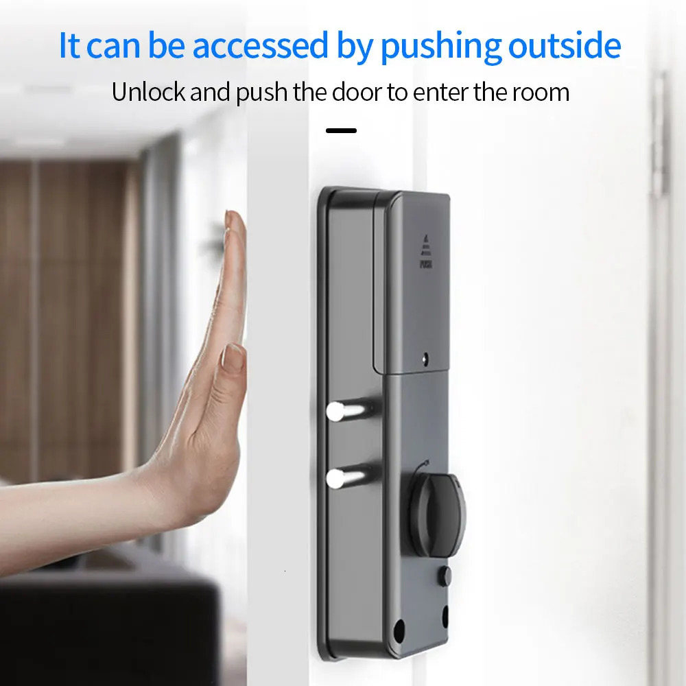 Bluetooth Tuya APP Control 13.56mhz IC Card Smart Invisible Lock Keyless No Drill Concealed install Motor Lock For Wooden Door 250402