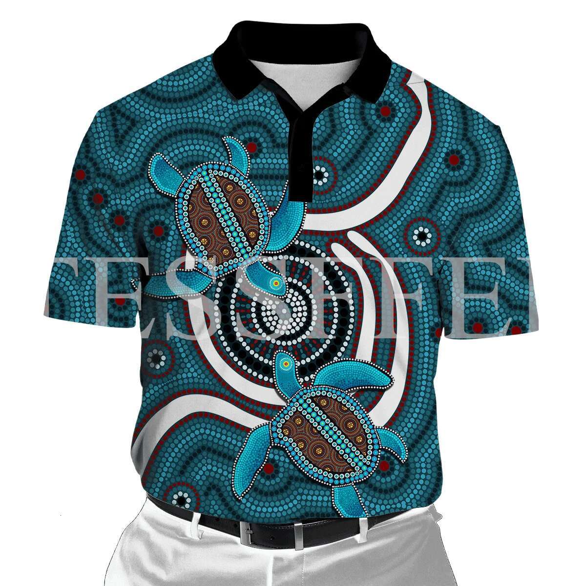 Custom Name Indigenous Australia Aborigine Culture Tattoo Retro 3DPrint Summer Funny Polo Shirts Haruku Casual Short Sleeves X