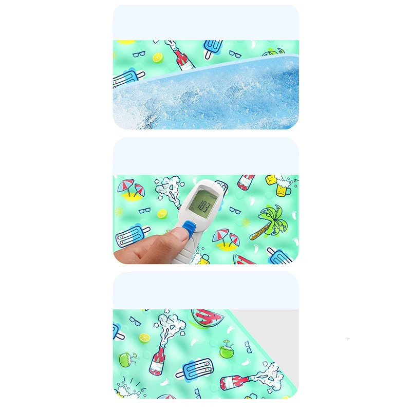 Cats Dogs Pet Cooling Mat For Summer Breathable Comfortable Ice Silk Pet Ice Pad Water Washed Portable Dog House For Sofa Floor 250402