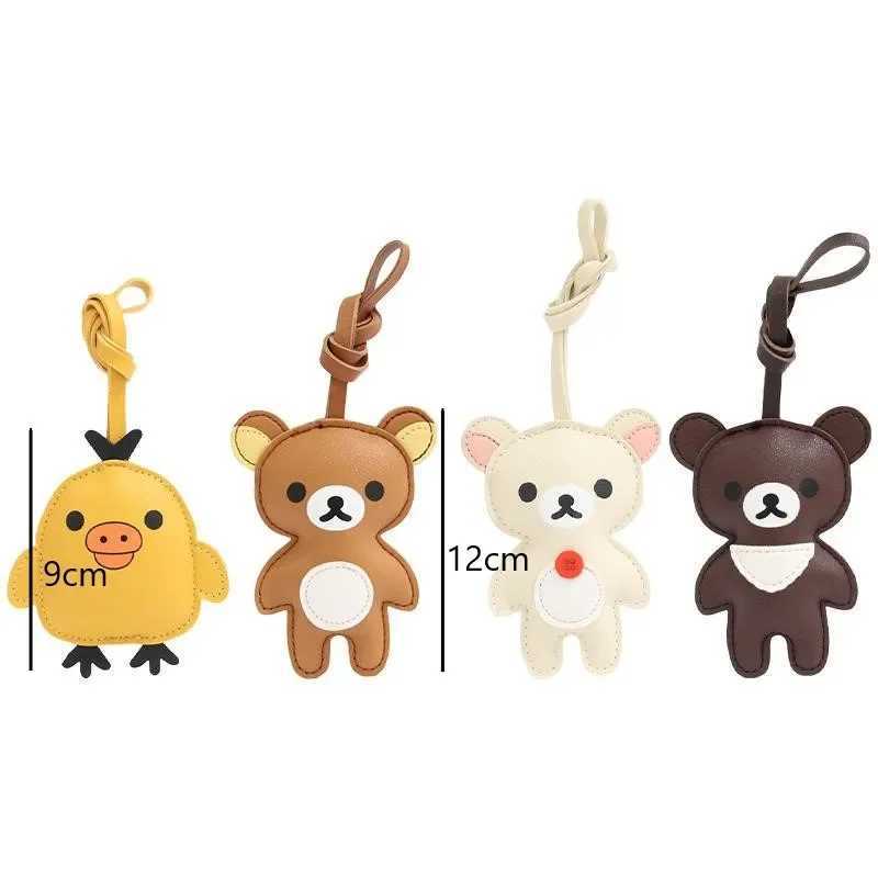 Cute Rilakkuma Korilakkuma Bear PU Keychains Key Chain Keyholder Keyring Bag Pendant Toys Gifts For GirlsW251103