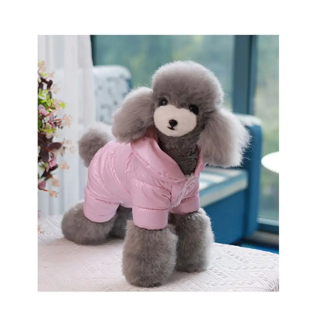 Dog Cat Pet Clothing Faux Leather Thicken Warm Down Jacket Waterproof Clothes for Small Medium Dogs Puppy Coat 251103 - view 4