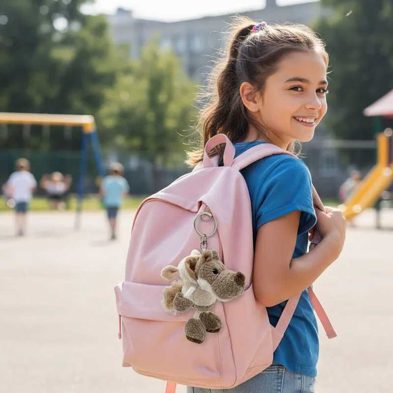 1-10PCS Creative Mini Cartoon Plush Keychain Toy Holiday Keyring Gift Christmas Decoration Cute Plushie Keychain C251104