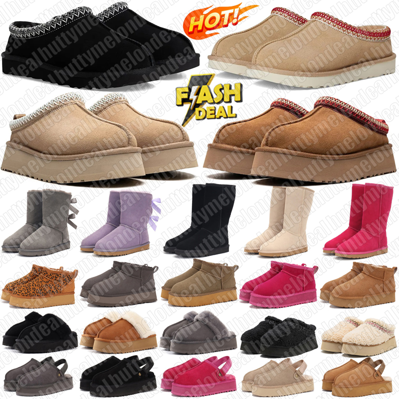 designer tazz tasmanslippers fur sandals slide platform booties chestnut black classic platform womens outdoor snow boot warm shoes