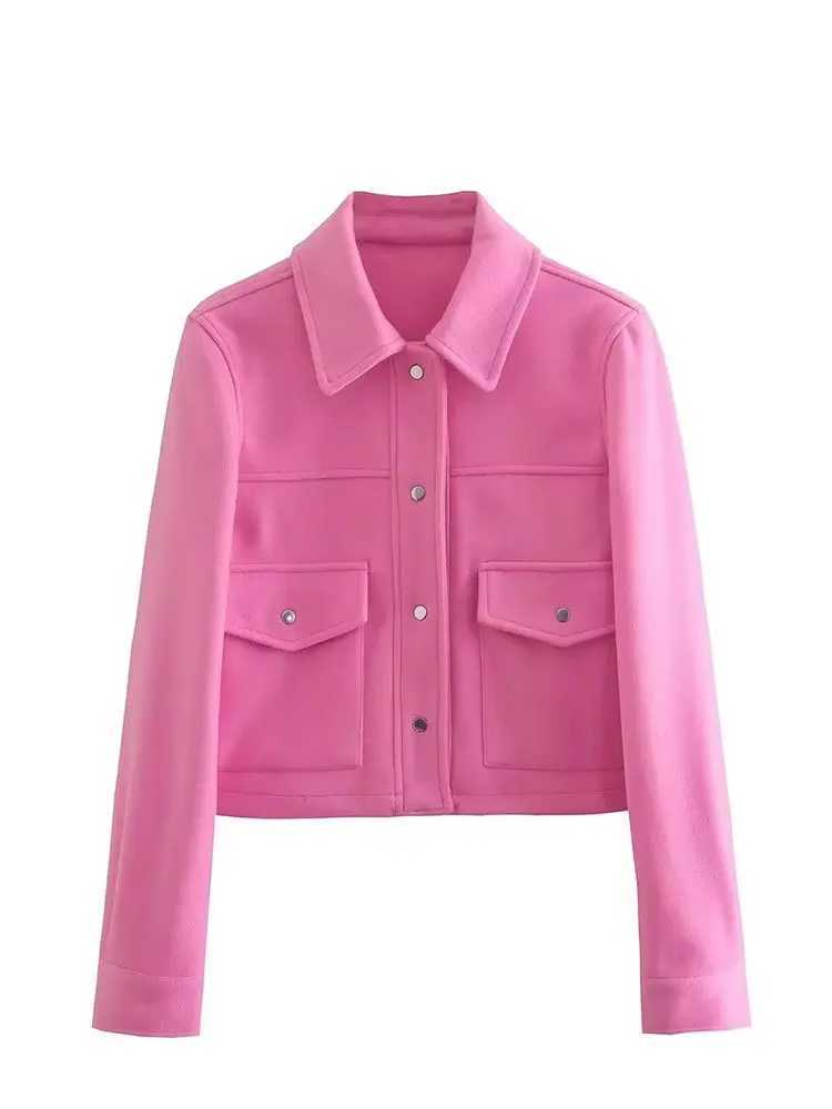 HH Jackets For Womens Autumn Fashion Solid Front Pockets Button Long Sleeve Jacket Elegant Woman Casual Outerwear Coat J2511031