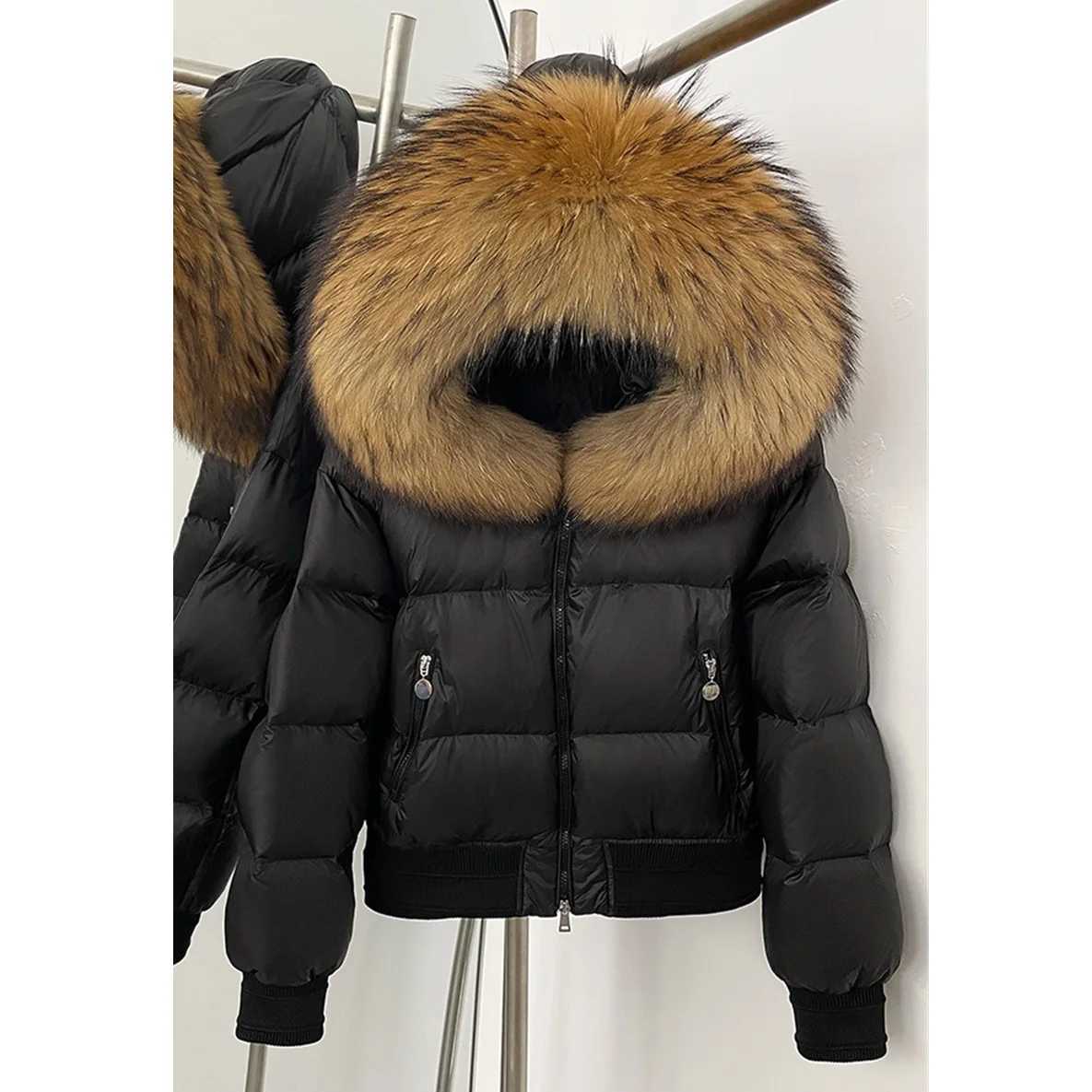 2025 Winter Womens Down Jacket Fur Collar Thickened Warm Womens Hooded Cotton-padded Coat y2k New High Quality Coat bra J251104