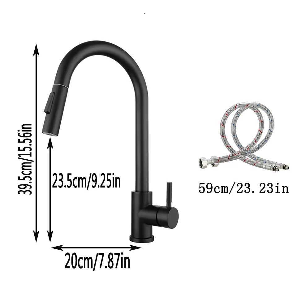 Hot and Cold Mixed Kitchen Faucet Stainless Steel Faucet Kitchen Sink Faucet Pl-out Kitchen Faucet Single Hole Faucet Y251104