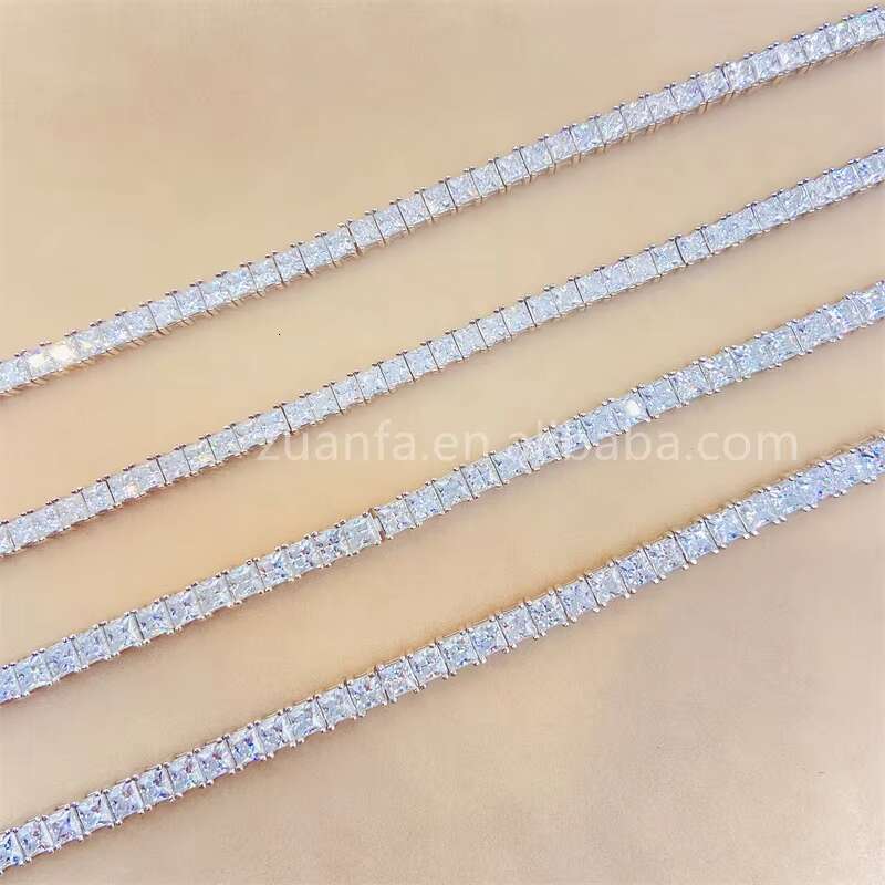 New Arrivals Instock Hip Hop Iced Out Jewelry S925 2.5mm 3mm VVS1 Moissanite Diamond Bracelets