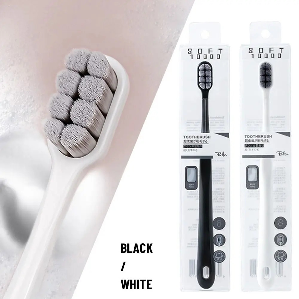 Ultra soft brush ultrafine wave plush toothbrush 8hole massage sensitive gums adult oral care products 250325