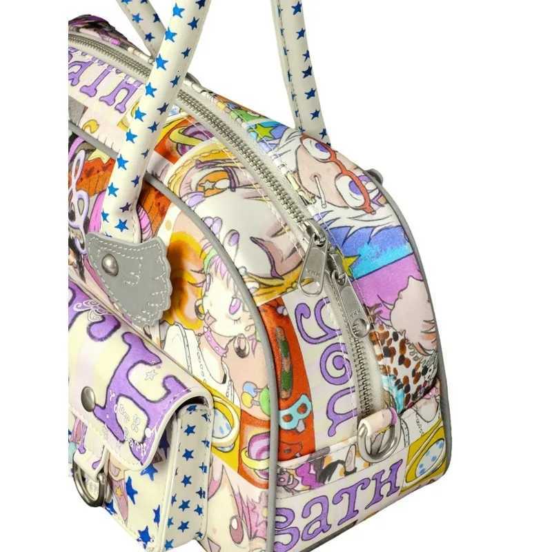 YB x Oliwa Graphic Wings Shoulder Bag Women Korean Fashion Brands Designer Handbags 2025 New Cute Cartoon Printing Female Bags X251104