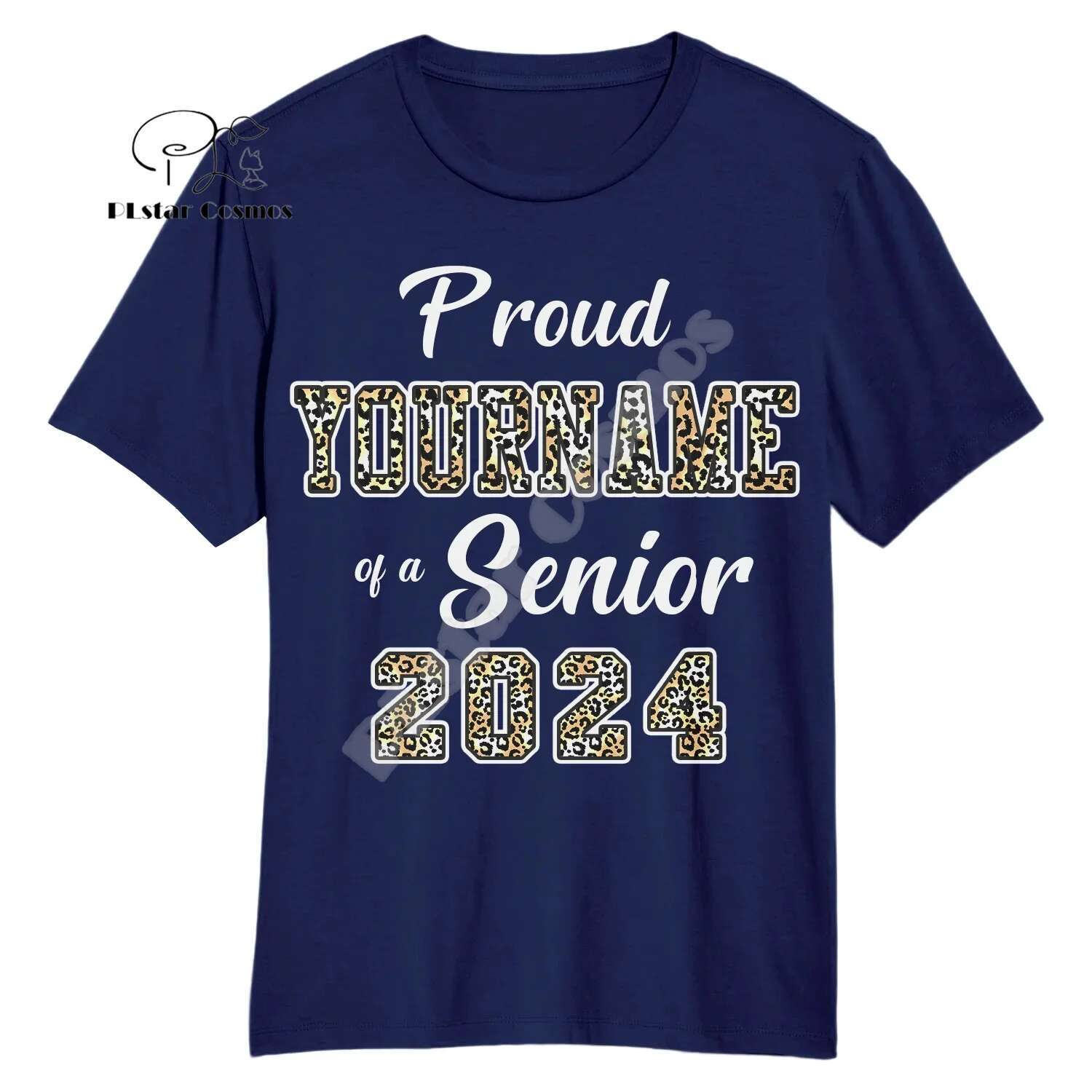 Custom Name Customization Photo Student Graduation Ceremony Shirts Retro 3DPrint Haruku Summer Casual Short Sleeves T-Shirts L