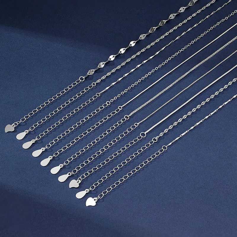 925 Sterling Silver 11mm Thin Rolo Chain Water Wave Chain Necklaces for Women Fashion Jewelry DIY Matching WholesaleXJ251104