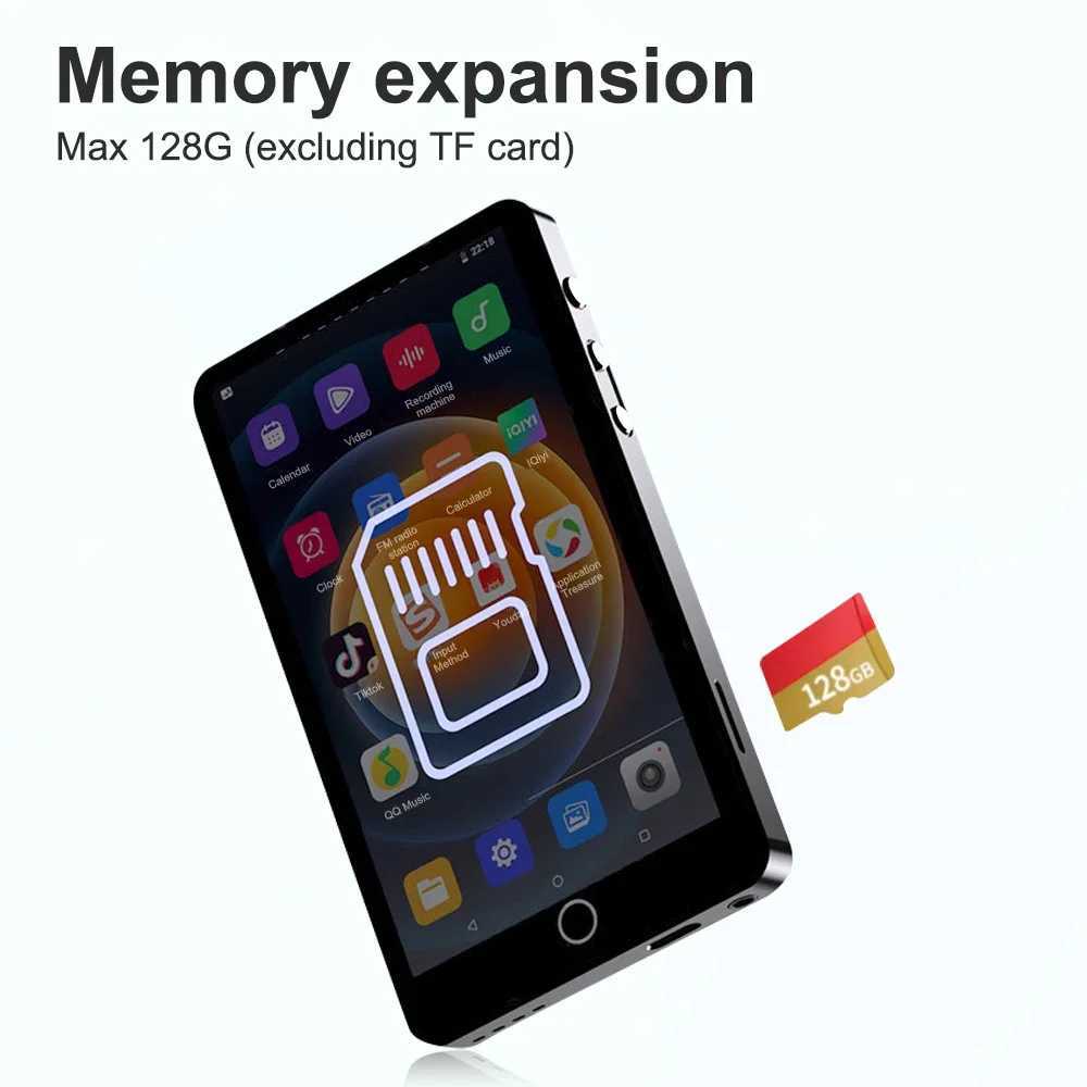 Portable WiFi MP3 player HiFi music player built-in speakers touch screen MP4 video player camera FM radio recorder Z250403