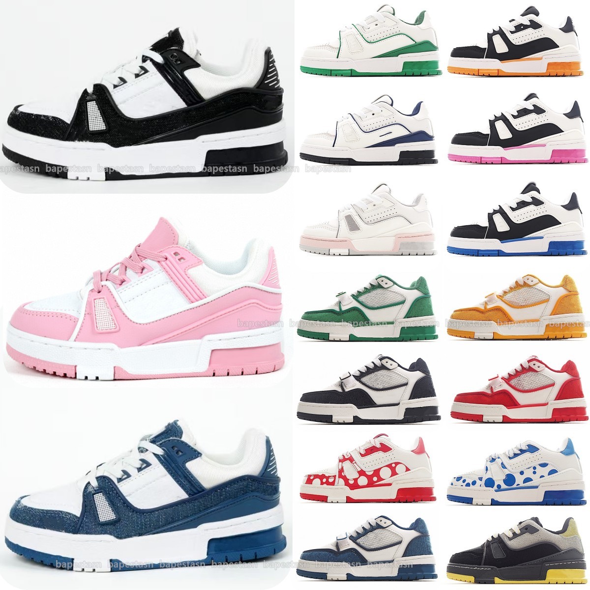 Designers Kids Trainers toddler Shoes Sneakers Paris girls boys baby Casual childrens pink black blue green Outdoor Sports shoe