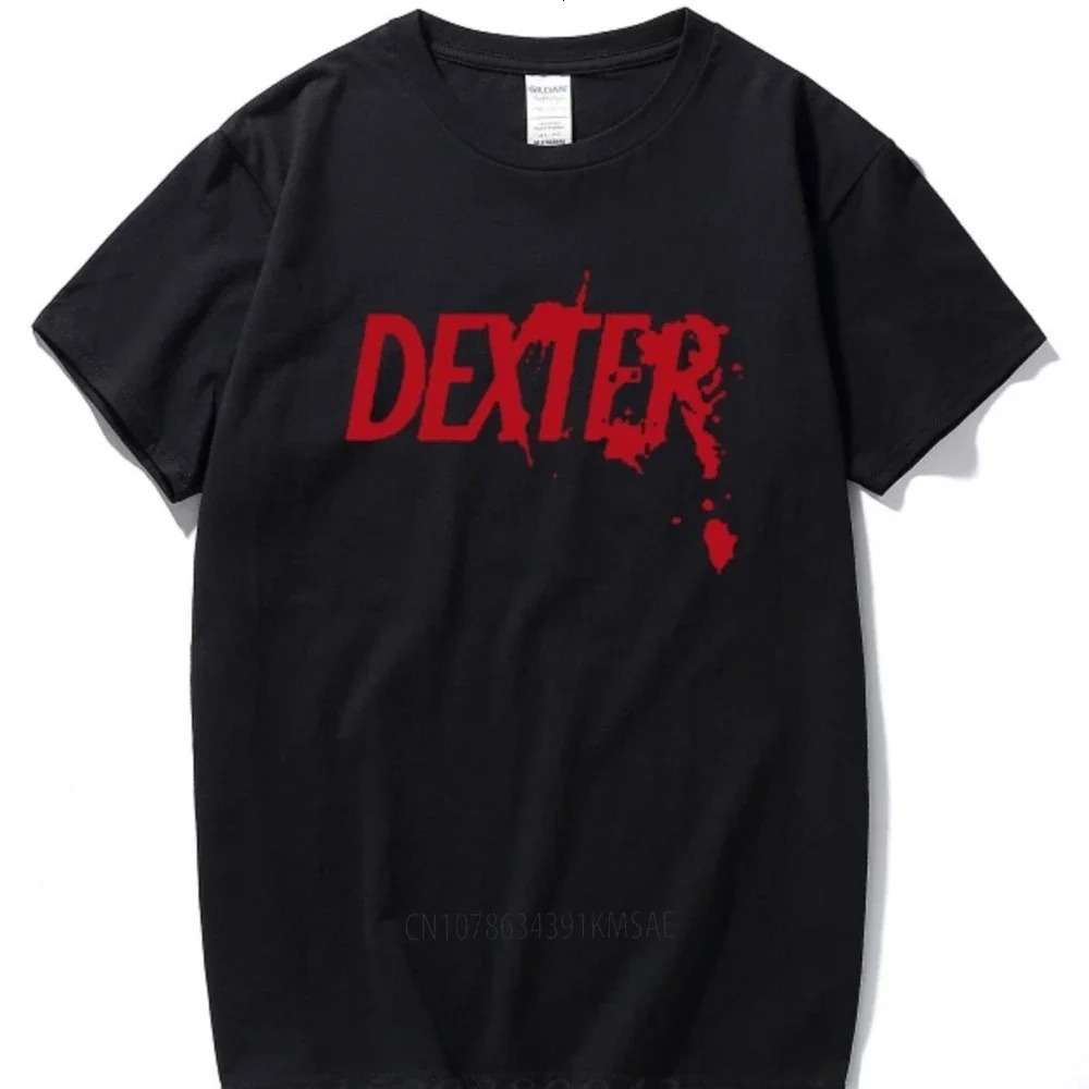 mens summer pure cotton printed short sleeved Tshirt DEXTER top size XSXXXL 250327