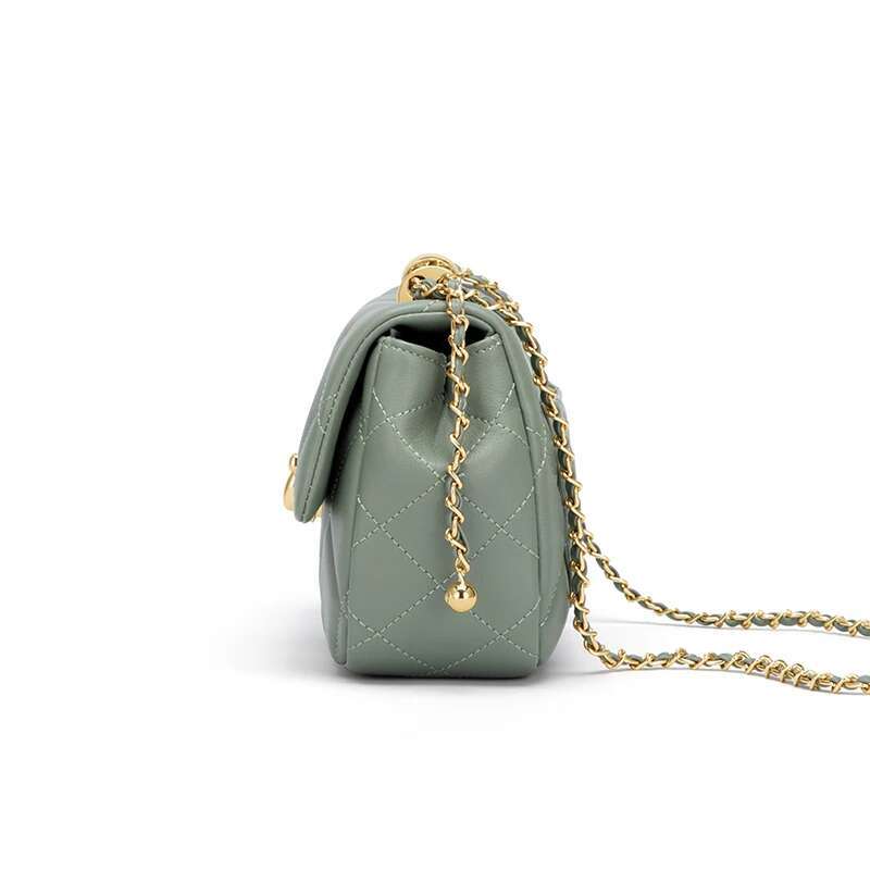 Cnoles Women Dia Chain Crossbody Small Square Leather Handbags Purse Shoulder Messenger Bag