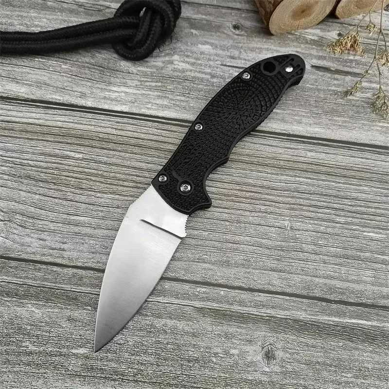 C101 Pocket Folding Knife Outdoor Hunting Tool Survival Multi functional Tactical Outdoor Knife Nylon Fiber Optic Handle EDC KnifeT250402