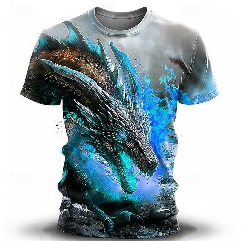 Summer T-shirt Top Mens Retro T-shirt 3D Printed Oversized Cologne Graphic Street Short Sleeve Mens Fashion T-shirt W250403
