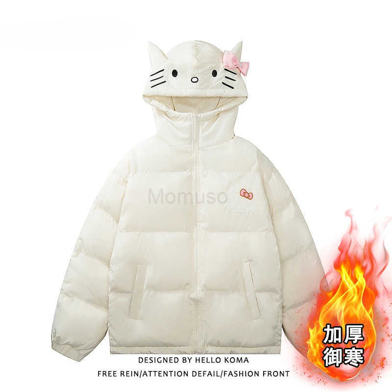 Sanrio Anime Peripheral Hello Kitty Series Bread Cotton Clothes Autumn and Winter New Warm Thickened Cotton Clothes Girly Heart Jackets H251104