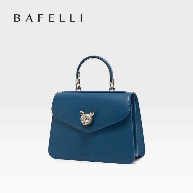 2024 BAFELLI CAT Women's NEW FASHION HANDBAG LADY STYLISH BUSINESS FEMALE LEATHER BRAND CASUAL SHOULDER PURSE