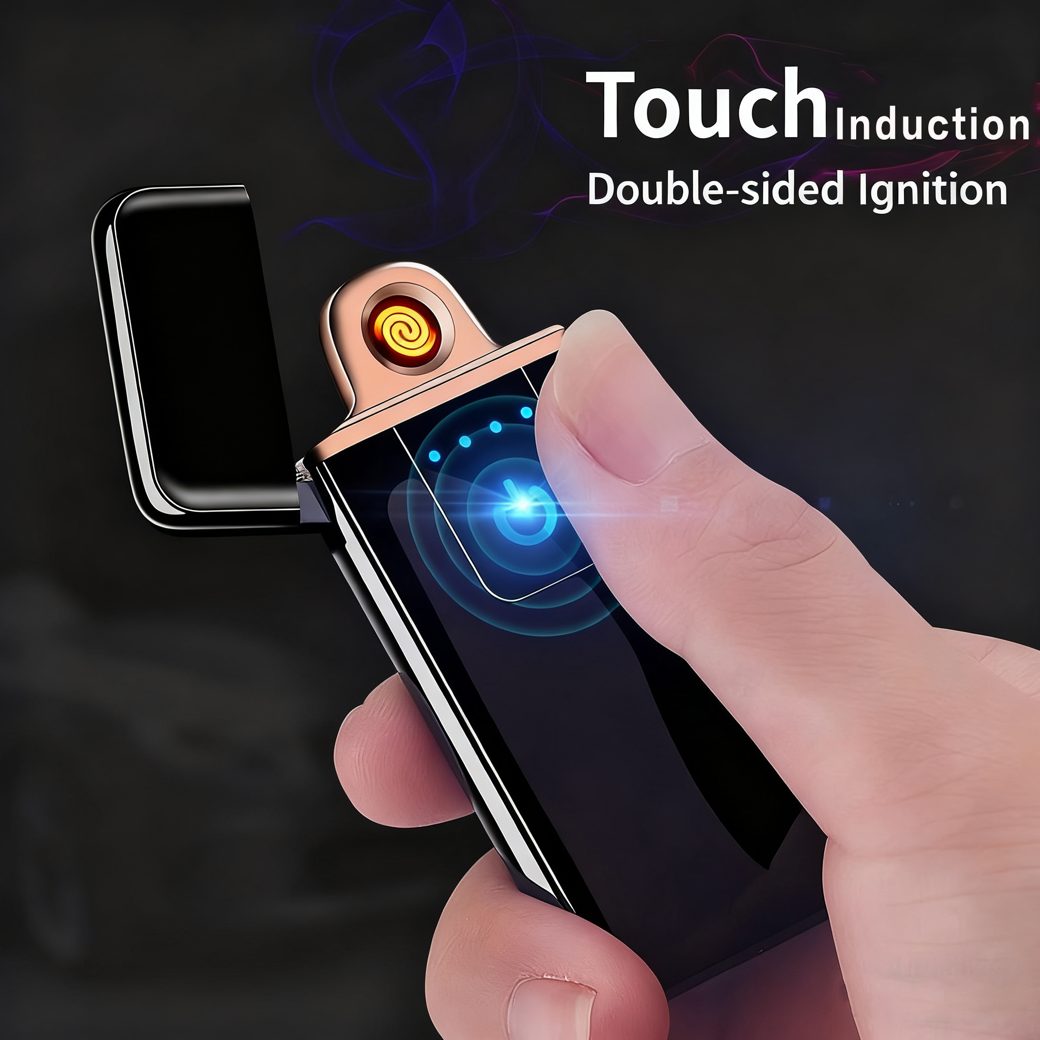 Touch sensitive double-sided ignition tungsten wire charging advertisement customized lighter