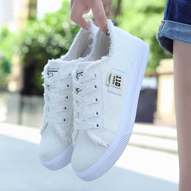 Womens canvas sports shoes womens casual shoes womens outdoor flat lace Zapatillas strapless women Z250403