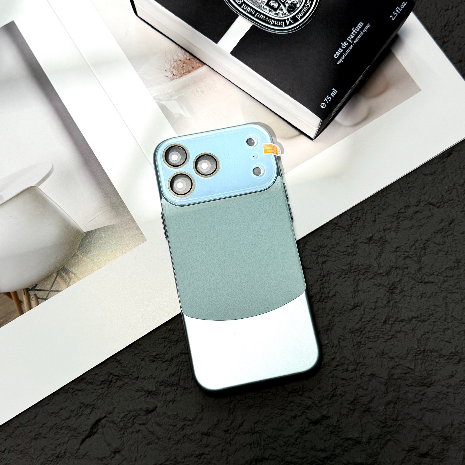 New Napa Leather Lychee Pattern Crystal Lens Film Phone Case for iPhone 17 17Pro 17Air 17Pro Max Mobile Phone Cases