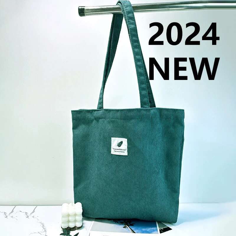 designer bag Corduroy bag for Women Shoulder Bag Female Soft Environmental Storage Reusable Girls Handbag Small and Large Shopper