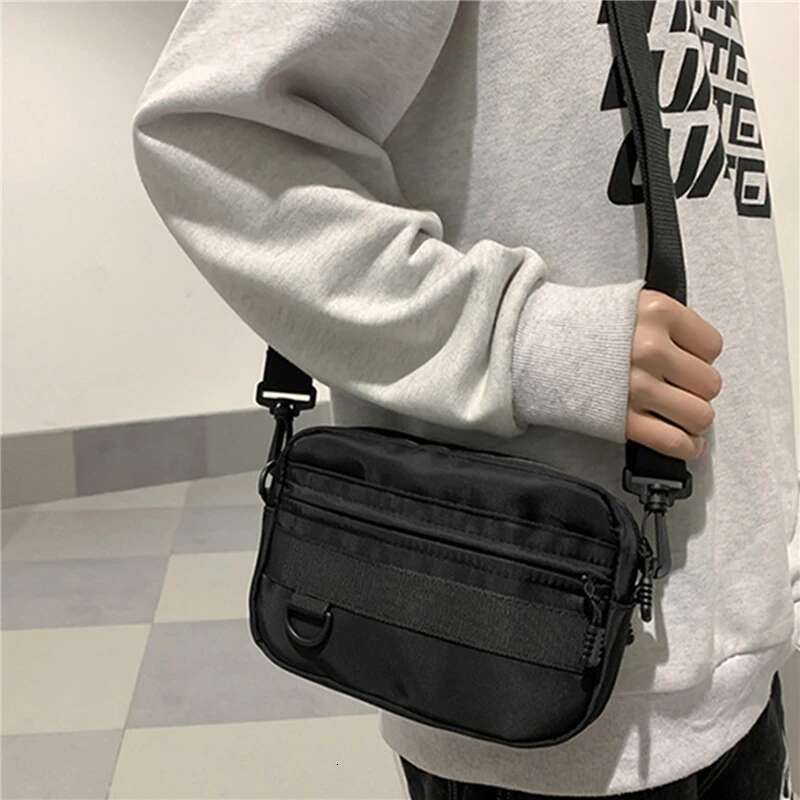 Casual Men Women Unisex Crossbody Bags Fashion Solid Color Couple Shoulder High Quality Nylon Messenger Bag Handbags