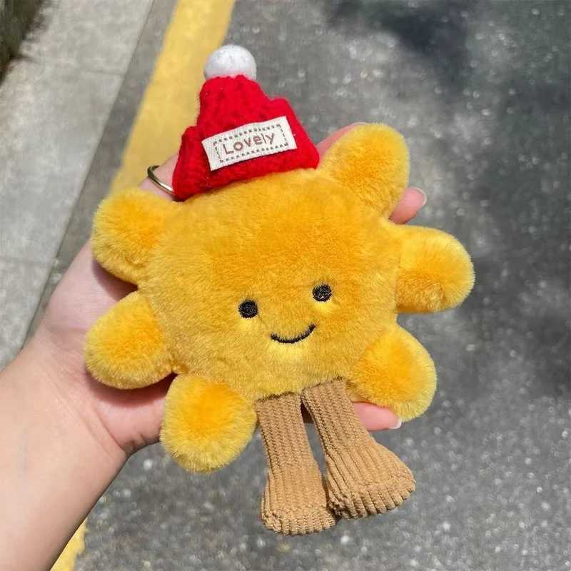 Super Cute Sunflower Pendant Keychain Cartoon Plush Pendant Decoration Plush Doll Toy Decoration Birthday Gift Toy Decoration C251104