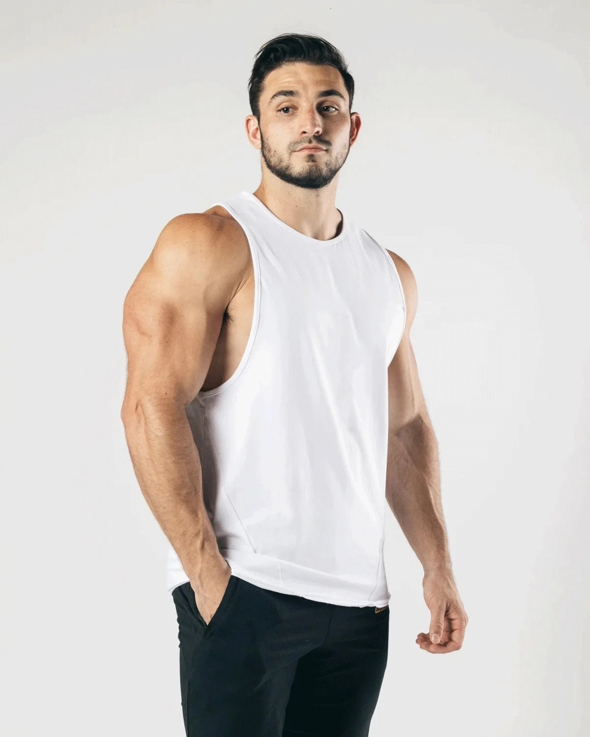 Mens Sports Vest Sleeveless Sweatshirt Solid Color Breathable Vest Crewneck Stitching Everyday Home Underwear Pajamas Men 250402